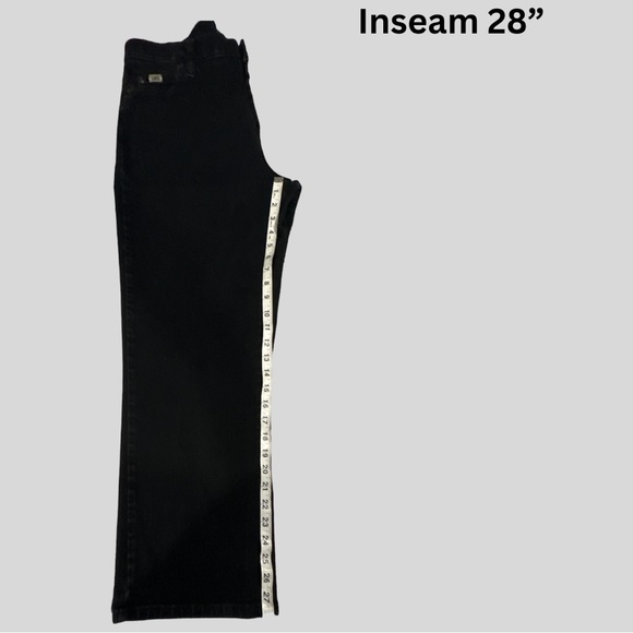 Lee Relaxed at the Waist Straight Leg Black Jeans  14 Short - Picture 16 of 16